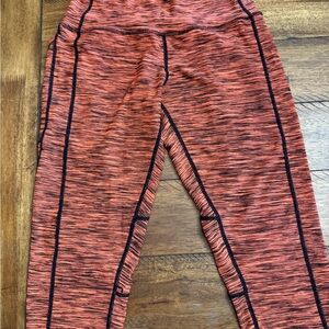 Girls' Orange Space-Dye Active Leggings